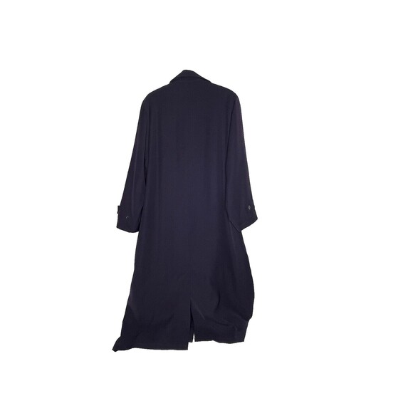 Kristen Blake Trench Coat Purple Polyester Wool Blend Lined Plus Size 16 - Picture 9 of 11